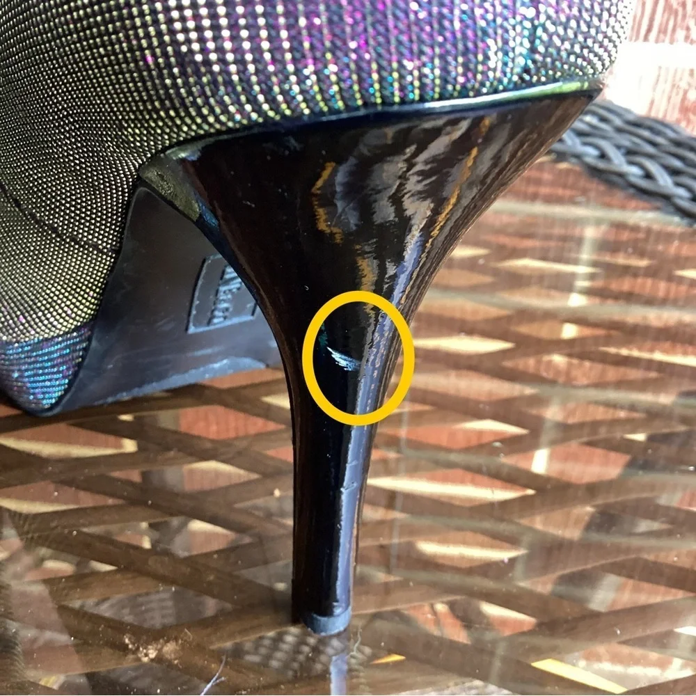 Nine & Company Iridescent Purple Stiletto Heels Size 7